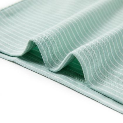 Детска тениска с ивици, светла мента, 128