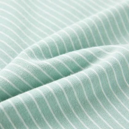 Детска тениска с ивици, светла мента, 128