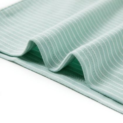 Детска тениска с ивици, светла мента, 104