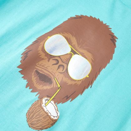 Детска тениска с къс ръкав, аква, 128