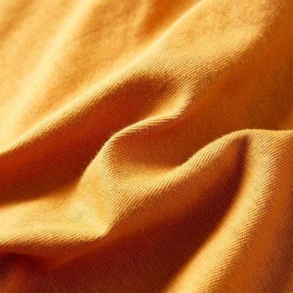 Детска тениска с дълъг ръкав, тъмна охра, 104