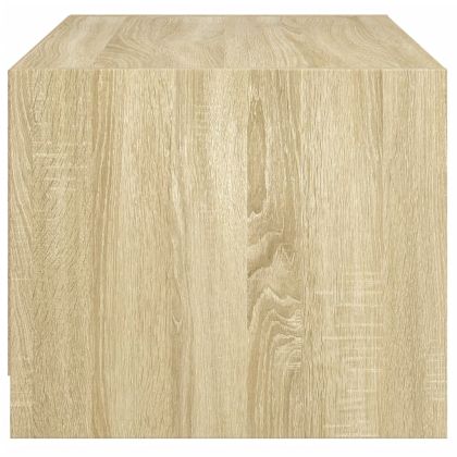 Маса за кафе със стъклени врати, сонома дъб, 68x50x42 см