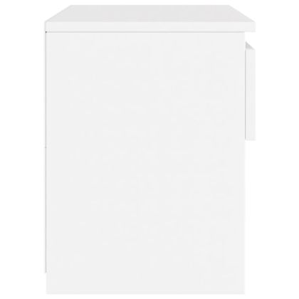 Нощно шкафче, бяло, 40x30x39 см, инженерно дърво