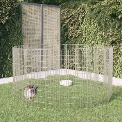 Ограда за свободно отглеждане на животни 12-панела 54x100 см
