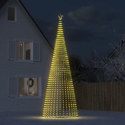 Коледна елха светещ конус 1544 LED топло бяло 500 см