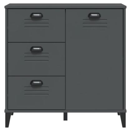 Сайдборд "VIKEN", антрацитно сиво, 80x40x80 см, инженерно дърво