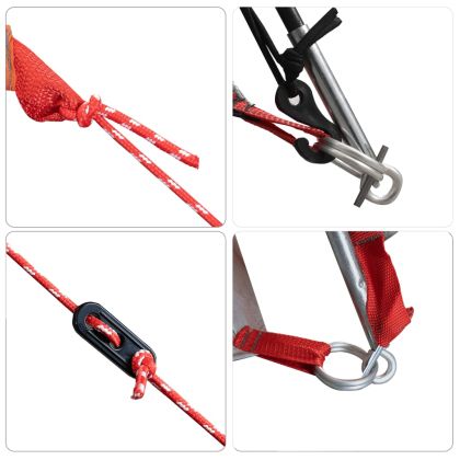 Семейна куполна палатка 12-местна сиво-оранжева водоустойчива