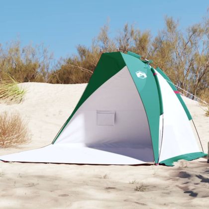 Плажна палатка морско зелено 268x223x125 см 185T полиестер