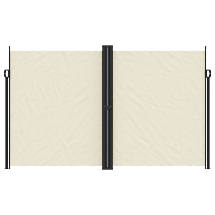 Прибираща се странична тента, кремава, 200x1200 см