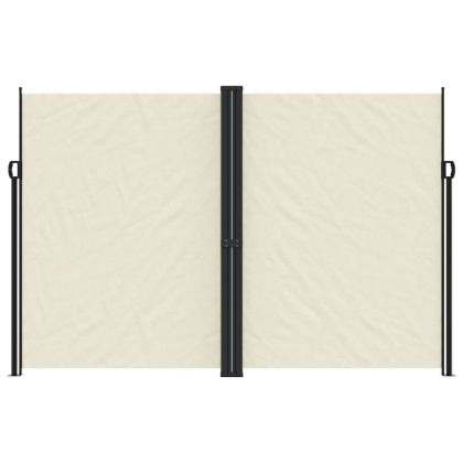 Прибираща се странична тента, кремава, 220x1200 см