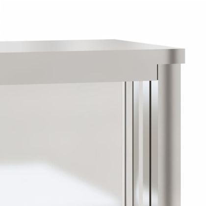 Кухненски стенен шкаф с плъзгащи се врати, неръждаема стомана