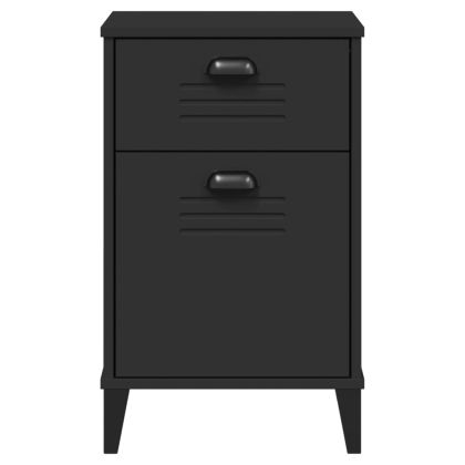 Нощно шкафче VIKEN, черно, инженерно дърво