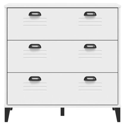 Шкаф с чекмеджета VIKEN, бял, инженерно дърво