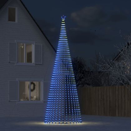 Коледна елха светещ конус 1544 LED синя 500 см