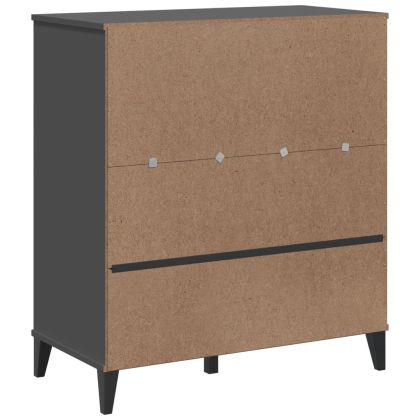 Библиотека "VIKEN" антрацитно сива 80x40x90 см инженерно дърво