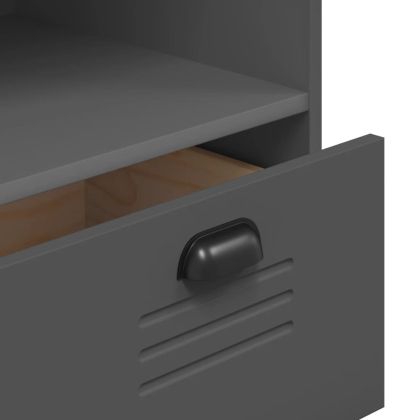 Библиотека "VIKEN" антрацитно сива 80x40x90 см инженерно дърво