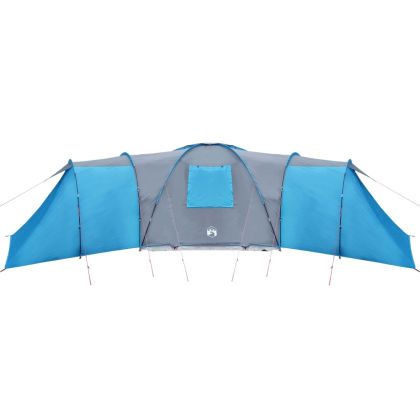 Семейна куполна палатка, 12-местна, синя, водоустойчива