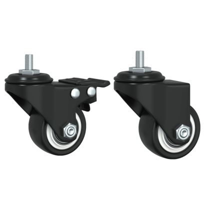 Маса за кафе с колелца кафяв дъб 91x55x34 см инженерно дърво