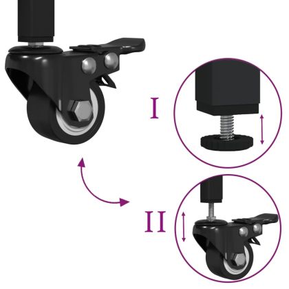 Кухненска количка сив сонома 87,5x38,5x84,5 см инженерно дърво