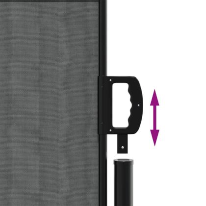 Прибираща се странична тента, антрацитна, 140x500 см