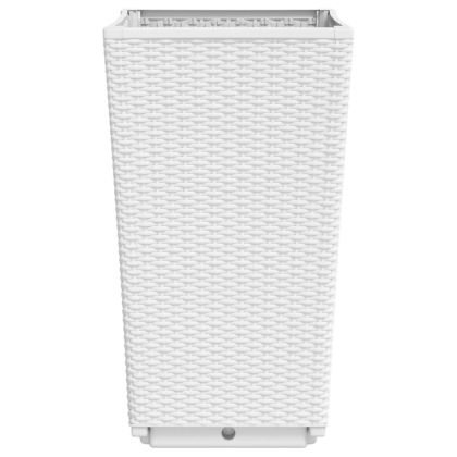 Градински кашпи, 2 бр, бели, 32,5x32,5x57 см, PP