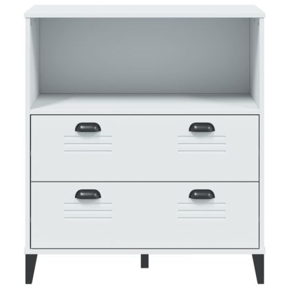 Библиотека "VIKEN", бяла, 80x40x90 см, инженерно дърво