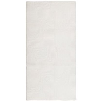 Килим "IZA" с къс косъм, скандинавски вид, кремав, 100x200 см