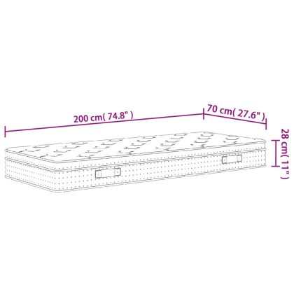 Матрак покет пружини, Medium, 70x200 см