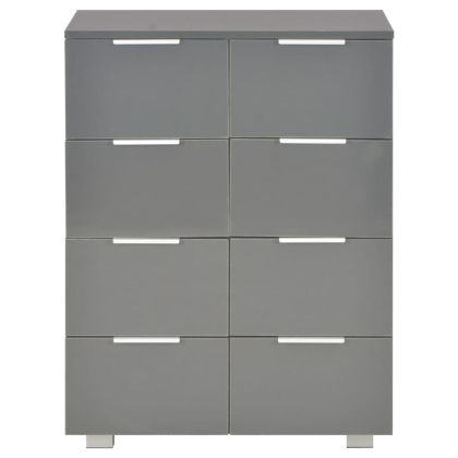 Бюфет, сив гланц, 60x35x80 см, инженерно дърво