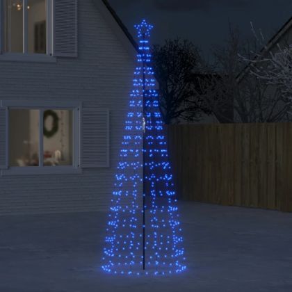 Коледна светеща елха с шипове 570 LED Синьо 300 см