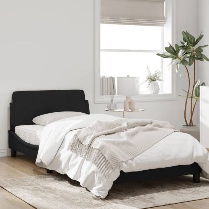 Рамка за легло Dover, черна, 100x200 см, кадифе