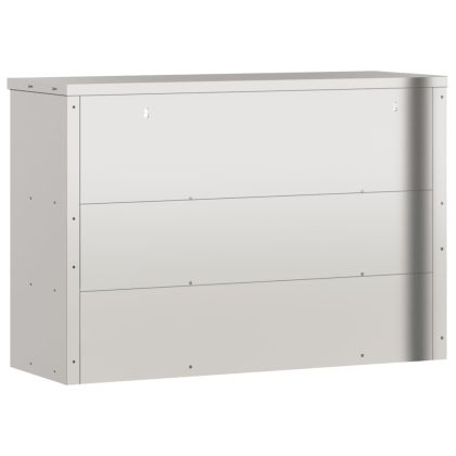 Кухненски стенен шкаф с рафтове, неръждаема стомана