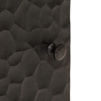 Стенен шкаф за баня, черен, 38x33x48 см масивно мангово дърво