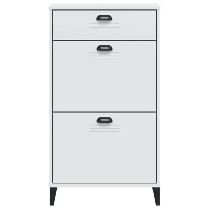 Шкаф за обувки VIKEN, бял, инженерно дърво