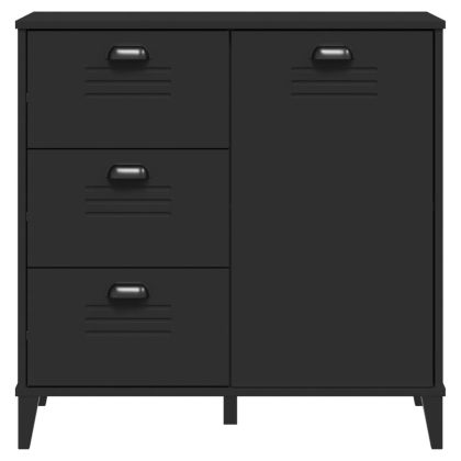 Сайдборд "VIKEN", черен, 80x40x80 см, инженерно дърво