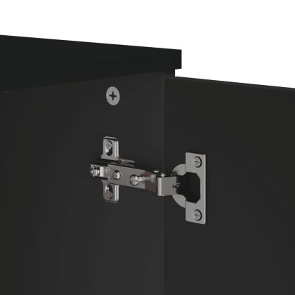 Сайдборд "VIKEN", черен, 80x40x80 см, инженерно дърво