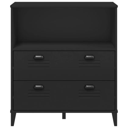 Библиотека "VIKEN", черна, 80x40x90 см, инженерно дърво