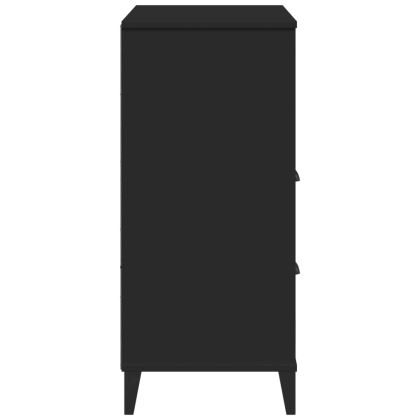 Библиотека "VIKEN", черна, 80x40x90 см, инженерно дърво