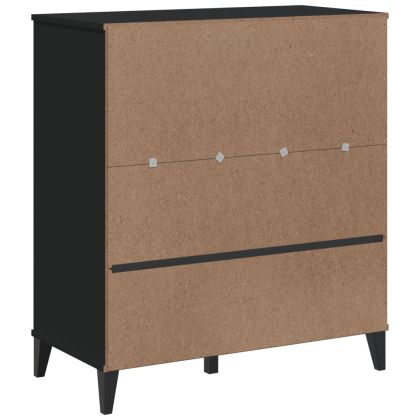 Библиотека "VIKEN", черна, 80x40x90 см, инженерно дърво