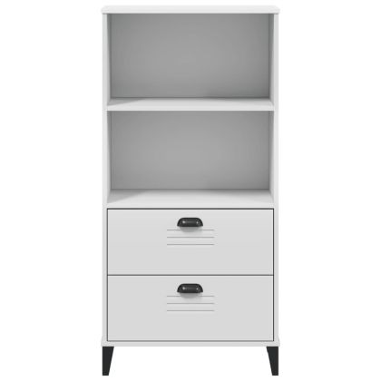 Библиотека "VIKEN", бяла, 60x35x123 см, инженерно дърво