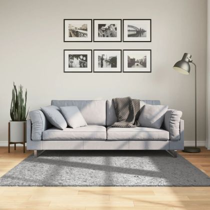 Шаги килим с дълъг косъм "PAMPLONA" модерен сив 160x160 см
