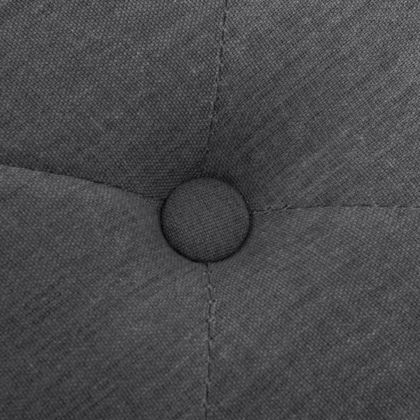 Пейка, лен и дървен масив, 110x38x48 см, тъмносиво