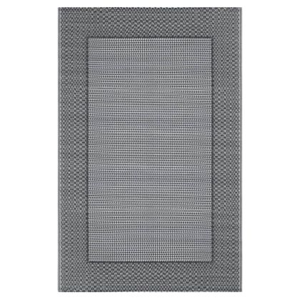 Външен килим, сив, 190x290 см, PP