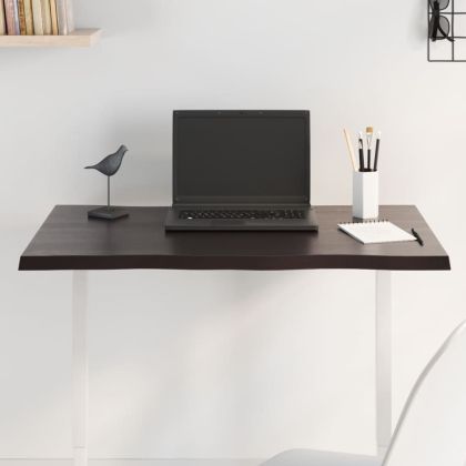 Плот за маса тъмнокафяв 80x40x2 см обработен масивен дъб