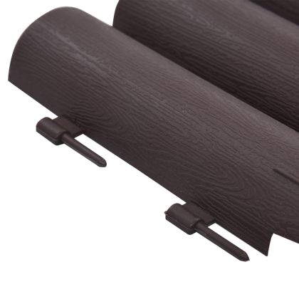 Ниски огради за лехи, 36 бр, кафяви, 10 м, полипропилен