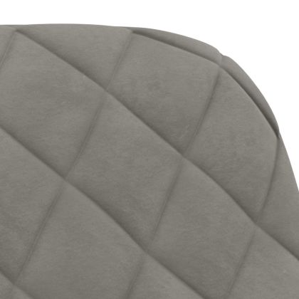 Трапезни столове, 2 бр, светлосиви, кадифе