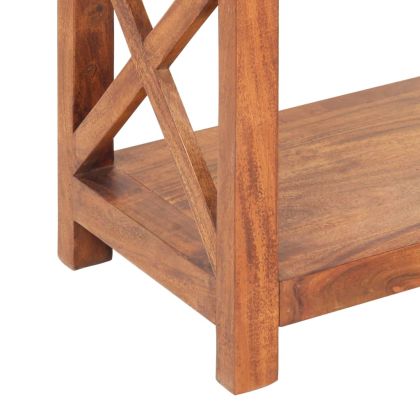 Библиотека 100x30x180 см масивно акациево дърво с меден финиш