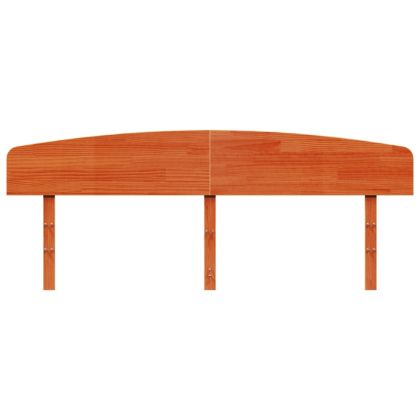 Горна табла за легло, восъчнокафява, 180 см, масивно дърво бор