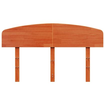 Горна табла за легло, восъчнокафява, 135 см, масивно дърво бор