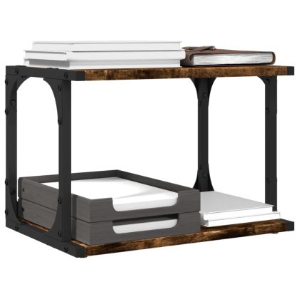 Стойка принтер опушен дъб 2 нива 41x28x33,5 см инженерно дърво